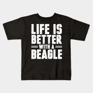 Life is better with a beagle Kids T-Shirt